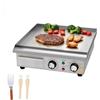 MOOTACO Piastra elettrica professionale Gastro, griglia elettrica elettrica con superficie di 36 x 30 cm, piastra elettrica liscia, da tavolo con timer