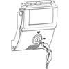 SHAD Ricambio Serratura Completo di Chiave, Cilindro e Maniglia Bauletto SH58X/SH59X, Chiave Nera