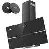 IsEasy Headroom Cappa Cucina, IsEasy Cappa Aspirante 90cm con 524 m³/h Forte Aspirazione, Touch Control, 3 Livelli di Regolazione, Ricircolo e Modalità di Scarico, Nero, 58 dB, Efficienza A++