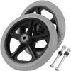 CONGARTENO 2 pezzi Ruote Anteriori per Carrozzina Accessori Resistenti e Antiscivolo per Sostituzione Ruote Frontali Carrozzelle Disabili Materiali Metallo e Plastica e Portata Elevata