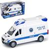CELMAN Giocattolo per auto della polizia, 1:14, auto della polizia, con suono e luce, motore di frizione, batterie incluse, grande auto giocattolo per bambini dai 3 4 5 6 7 8 anni