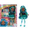 Rainbow High Sparkle & Shine Doll - Misty - Bambola fashion di 28 cm con capelli blu e bolle magiche sulle gambe, colore, stile, gioco, collezionabile, Età 4-12 anni