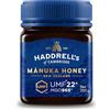 HADDRELLS OF CAMBRIDGE Haddrell's of Cambridge Miele di Manuka MGO 1000 circa (UMF 22+) 250g - Miele premium dalla Nuova Zelanda - Certificato, grezzo e sostenibile - Ricco di metilgliossale con alto contenuto di MGO