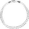 QUADRI - Elegante Bracciale in Argento 925 Catena Incisa Modello Cubano per Donna Uomo con Deluxe Box - Larghezza 5 mm - Lunghezza 19 cm - Certificata Made in Italy
