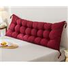 UWOBTN Cuscino da Lettura , 60/80/100/120/150/180/200cm Schienale Testata Letto Divano ,grande Rettangolare Cuscino Schienale , Premium Cuscino Lettura Testiera ,Lavabile Cuscino da Parete ( Color : #1 , Siz
