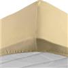 Corredocasa Lenzuolo 100% Cotone Sotto con Angoli Elasticizzato Disponibile in Diverse Colorazioni e Misure Materasso di Altezza 25 cm (Beige, Matrimoniale 180x200)