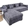 VEAI Copri Divano con Penisola Sinistra Destra Angolare Copridivano Elasticizzato Coperta Divano Universali Sofa Cover 3 4 1 2 Posti Protezione Divano (Color : G, Size : 235-300cm)