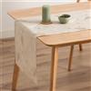 GAMUSI Runner da tavolo Natale Jacquard Filo Dorato Tavolo da pranzo Cucina Decorazione natalizia 45x135 cm Colore Beige/Oro