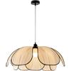 ＡＷＨＡＯ Lampadario Boho Plafoniera a Forma di Fiore con Lampadina E27 Paralume in Tessuto per Caffetteria Corridoio Camera Da Letto Lavanderia, diametro 60 cm