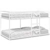 vidaXL Letto a Castello Senza Materasso Bianco 80x200 cm in Acciaio, Struttura Letto, Rete Letto, mobili Camera da Letto, Letto a soppalco