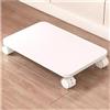Generic Supporto per stampante con ruote bloccabili, compatto, per casa, ufficio o sotto la scrivania (bianco B 45 x 30)