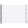 Exacompta - Rif. MWD1-10A3Z - Cartone da 10 divisori in carta bianca, 160 g/m2 FSC con 10 linguette stampate digitali da 1 a 10 fogli plastificati, pagina di indicizzazione stampabile, formato A3