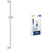 Grohe Vitalio Universal QuickFix & QuickGlue S - Asta doccia 90 cm (supporti a parete, elemento scorrevole e supporto girevole, forza di tenuta massima 20 kg), facile da montare, cromo, 26961001