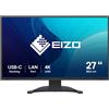 EIZO MONITOR 27 LED IPS 16:9 4K UHD, 5MS 350 CDM, PIVOT, USB-C, DP/HDMI, MULTIMEDIALE, FLEXSCAN EV2740X-BK