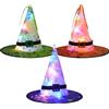 YouYuer 3PCS LED Halloween Cappello da Strega Pieghevole Halloween Cappello da Festa in Maschera e Cosplay Accessorio Carnevale Cappello da Strega con Luci per Bambini Bambino Adulti (C)