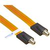 Good Connections Cavo Antenna satellitare, passacavo per Porta/Finestra, Set da 2 Pezzi, Alta qualità, Estremamente Piatto, accoppiamento F su accoppiamento F, Lunghezza con Spina 26,5 cm, Lunghezza