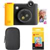KODAK Smile+ 2-in-1 Fotocamera Digitale & Stampante Foto Bluetooth - Pacchetto Iniziale + Custodia + Carta Zink 20pz - 10MP - Nera