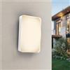 Klighten 12W Applique da Parete Esterno LED Lampada da Parete Interno Bianco Caldo 3000K, Lampada Muro IP65 Impermeabile Alluminio + PC Lampada da Parete Esterna (Bianco)