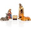 Gesar art in progress Gesar Statuine Presepe 7 cm 5 Pezzi - Set 5 Pezzi Presepe in Resina 7 cm - Personaggi Presepi - Presepe Statuine in Personaggi Dipinti a Mano - Natività Natalizie