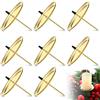 Nuenen 8 Pezzi 6 cm/2,4 Pollici Porta Candele per Corona dell'Avvento Portacandele in Metallo Supporto Piatto per Candele Candelabro da Tavolo Decorazioni per Natale Centrotavola Casa (Oro)