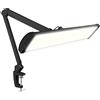 Neatfi Lampada da Scrivania LED da 3.500 Lumen - 45W Dimmerabile | 3 Modalità di Luce | 540 LED SMD | Controllo Touch | Paralume in Metallo Largo 66cm | Artigianato e Ufficio (Nero, CCT con morsetto)