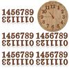 Jetec 75 Pezzi Numeri di Legno in 5 Set, Numeri dell'Orologio Arabo in Legno con Adesivo per Decorazione Orologio Fai da Te (Colore Retrò)
