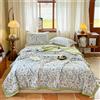 Odot Trapunta Inverno per Letto Singolo Matrimoniale Una Piazza e Mezza, 2,5 Tog Trapunta Leggera Primaverile Piumino Estivo Coperta Trapuntatura Traspirante e Morbido (Piante blu,220 * 240cm)