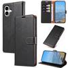 KKEIKO Cover per iPhone 16 Plus, Antiurto Custodia in PU Pelle con Blocco RFID, Magnetico Protettiva Cover per iPhone 16 Plus, Nero