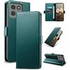 Yunubeyii Cover Libro per Moto Edge 60/60 Pro - [Blocco RFID] Luxury PU Leather Portafoglio Card Holder Magnetic Phone Custodia con Kickstand, Cover Protettiva Antiurto, Verde