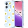 SEAHAI Cover per OPPO A5 Pro 5G/4G, Custodia Protettiva Ultra Sottile ed Elegante in Silicone TPU Trasparente, Bello Fiori Colorful Cover Antiurto Case - Fiore sorridente