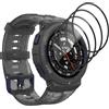 Jaavkkma 4 Pezzi Pellicola Protettiva per Amazfit Active Edge 46mm Vetro Temperato, Anti-graffio/HD, 3D Curva Protezione Schermo per Amazfit Active Edge 46mm - PMMA Film Protettivo Composito