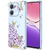 SEAHAI Cover per OPPO A5 Pro 5G/4G, Custodia Protettiva Ultra Sottile ed Elegante in Silicone TPU Trasparente, Bello Fiori Colorful Cover Antiurto Case - Fiori di ciliegio