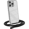 MyGadget Cover per iPhone 15 Pro - Custodia con Corda - Case con Cordino Trasparente Antiurto con Laccio/Tracolla - Practical Stylish - Nero