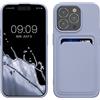 kwmobile Custodia Compatibile con iPhone 15 Pro Cover - Back Case Cellulare con Slot Porta Carte - Morbida in Silicone TPU lavanda
