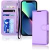 TECHGEAR Cover iPhone 13 Mini - Custodia Portafoglio in Pelle Sintetica con TPU Antiurto, Funzione di Supporto con Slot per Schede e Cinturino da Polso per iPhone 13 Mini