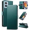 Yunubeyii Cover Libro per Motorola Moto Edge 50 Fusion,Verde