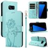 Bravoday Cover per Samsung Galaxy S7, Custodia in PU Pelle Portafoglio Flip Schede con Slot per Carte, Magnetica Antiurto Cover per Galaxy S7, Verde