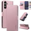 Yunubeyii Cover Libro per Samsung Galaxy S24 FE 5G - [Blocco RFID] Luxury PU Leather Portafoglio Card Holder Magnetic Phone Custodia con Kickstand, Cover Protettiva Antiurto, Rosa