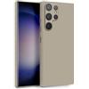 MyGadget Cover per Samsung Galaxy S23 Ultra - Custodia in Silicone Morbido a Doppio Strato - Case con Protezione Fotocamera & Fodera Interna Antigraffio - Grigio