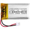 Liter energy battery Batteria 502540 LiPo 3.7V 500mAh 1.85Wh Ricaricabile Connettore PH2.0 (JST-PHR-02) Tipo B Litio: Assicurarsi che la polarità del dispositivo corrisponda 42x25x5mm (PH2|500mAh|502540)