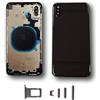 Smartex® Scocca Posteriore in Vetro, Telaio Back Frame Compatibile con iPhone XS Max | Senza Logo, Senza COMPONENTI PREINSTALLATI (Nero)