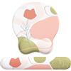 Giecy Tappetino Mouse Poggiapolsi per Tastiera,Mouse Pad Ergonomico in Gel e Poggiapolsi per Tastiera in Memory Foam con Base Antiscivolo in PU per Gaming Ufficio PC(Set di Rosa)
