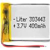 Liter energy battery Batteria 303443 LiPo 3.7V 400mAh 1.48Wh 1S 5C Liter Energy Battery per l'elettronica Ricaricabile Telefono Portatile Smartwatch Orologio GPS - Non adatto per Radiocomando 45x34x3mm (400mAh|303443)