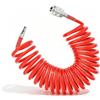 SHENGYIG 5m Tubo Aria Compressa, Spirale Tubo Compressore, Diametro 12x8 mm Kit Compressore Aria, Arancia, con Connettore, per Casa, Officina, Officina Meccanica