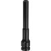 QUARKZMAN Presa Impatto Parete Sottile Profonda Metrica 9mm Punto 6 per Chiave Bussola Quadrata 1/2 5 Extra Lunga Acciaio CR-V Fosfatato Grado Industriale per Dado Albero Asse, Nero