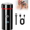 Ruioomeep Rasoio elettrico uomo 2025 mini con display a LED, ricaricabile USB, rasoio portatile wet & dry, shaver uomo, rasoio barba, rasoio intimo, lama one blade, tosaerba intimo uomo