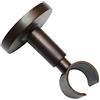 Gardinia Supporto da soffitto con Piastra di Fissaggio in Metallo, Binario Singolo, Aperto, incl. Kit di Montaggio, Serie Chicago, Ø 20 mm, Bronzo
