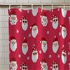 Catherine Lansfield Christmas Santa Spec-Tacular - Tenda da doccia, 180 x 180 cm, colore: Rosso