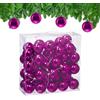 Relaxdays Palline di Natale, Set da 50 Palle Albero, Addobbi Natalizi, ∅ 6 cm, Sfere in Plastica Lucida, Fucsia