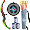 Detontek Set Arco e Frecce Per Bambini, Set Tiro Con l'Arco Per Bambini, Giochi Sportivi All'Aperto, Regali Per Le Feste, Giochi All'Aperto Per Bambini (Verde)